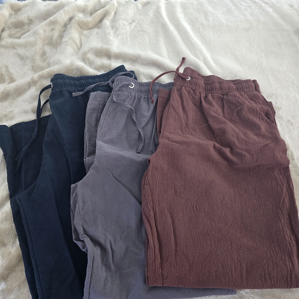 Women's Pants in Black, Gray, and Brown.#